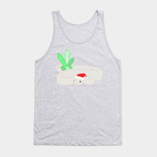 Christmas Snake Blue Eyed Leucistic Ball Python Holiday Noodle Tank Top